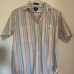 Pastel striped button up shirt